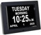 KASTISS Dementia Clock, Digital Clock, 8 Inch Digital Calendar Alarm with Large Display, 12 Custom Alarms Auto Dimmable, Ideal for people with impaired vision and memory loss(Black)