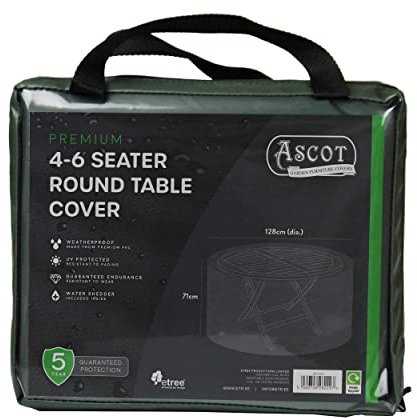 Ascot Premium 4-6 Seater Round table cover - 128 (Dia.) X 71(H) cm Garden Green