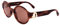 Moncler Sonnenbrillen ML0243 54E RED HAVANA 51/23/135 Damen
