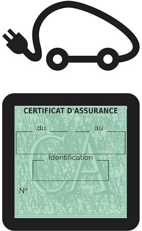 HADEXIA Porta vignetta assicurazione parabrezza auto elettrica | Custodia semplice con sacchetto adesivo adesivo nero