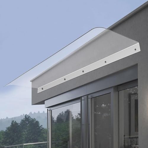 Tettoia trasparente per ingresso, tenda antipioggia per esterni, per porte, finestre, pergolati, 100 cm, 120 cm, 150 cm, copertura impermeabile, larghezza 50 x lunghezza 320 cm