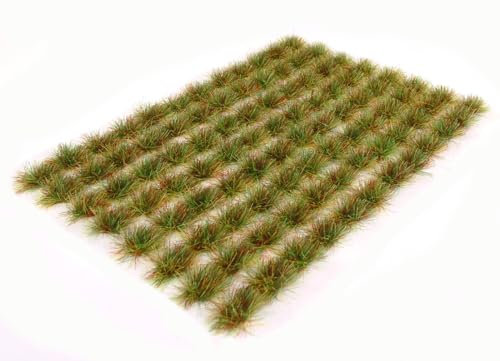 6mm Wild Dark Green Grass Tufts x91 Self Adhesive Static Model - Warpainter Scenics