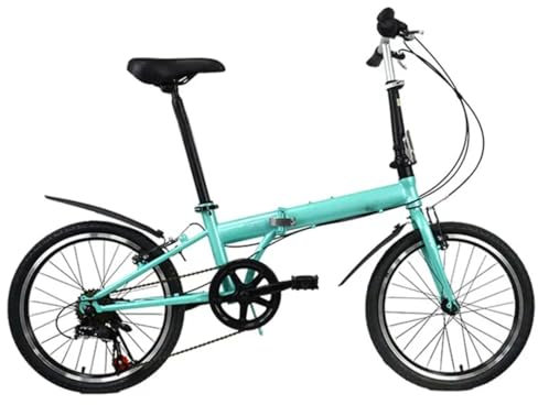 Generic Klapprad, 50,8 cm (20 Zoll), tragbar, faltbar, V-Bremse, Aluminiumlegierung, doppellagige Felge, EN8, 50,8 cm (20 Zoll), #6 Geschwindigkeit