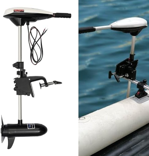 Transom Mount Elektrischer Trolling Außenbordmotor, Schub Elektrischer Außenbord-Troling-Motor 29.5 kg 12V für Bootsmotor Aufblasbares Angeln, Kajak