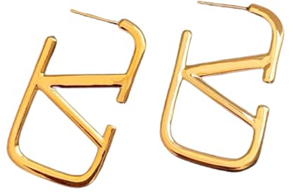 1 Paar CD Ohrringe,Goldene Ohrringe Damen Eleganz,Geometrische Buchstabe Ohrringe Große,Buchstaben Tropfen Ohrringe Gold für Frauen und Mädchen,Weihnachten,Thanksgiving,Valentinstag,Ostern,Geburtstag