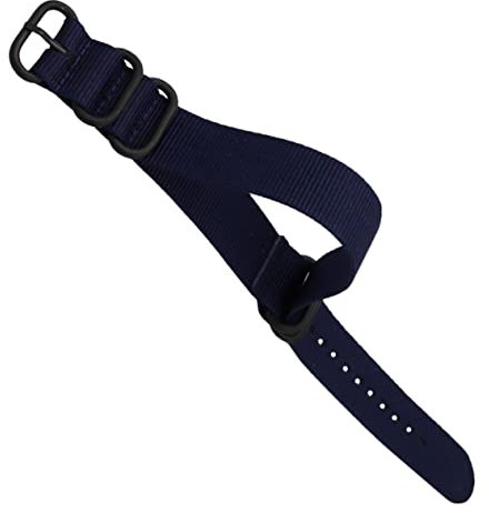 PACKOVE Cinturino in Nylon Per Orologio Polso 24mm Regolabile Fibbia a Cinque Cinturino Comfort Ergonomico Per Smartwatch e Orologi Blu Scuro