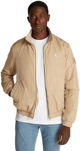 Calvin Klein Herren Jacke Padded Harrington Warm, Beige (Travertine), XXL
