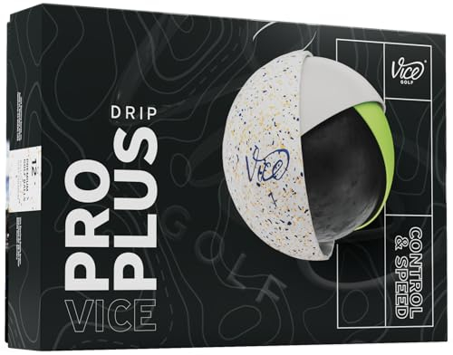 Vice Pro Plus Golfbälle (Modell 2025) (Marineblau/Orange Drip)
