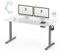 FLEXISPOT höhenverstellbarer Schreibtisch elektrisch 160x80cm, Schreibtisch höhenverstellbar 2-stufige mit Haken und Sitz-Steh-Erinnerungs - QN1 Basic(weiß, grau Gestell)