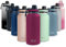 BOZ Edelstahl-Wasserflasche, vakuumisoliert, breite Öffnung, BPA-frei, Sport-Trinkflasche für Fitnessstudio, mit Auslaufdeckel, thermische Heiß- und Kaltwasserflasche, 1 l, Pflaumenfarben