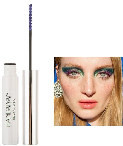 Mascara Multicolore, Mascara Colorati Impermeabile, Mascara Volumizzante, Mascara in fibra 3D, Mascara Waterproof, Volumizzante e Allungante Mascara, 5D Fibra di Seta Mascara (Viola, S)