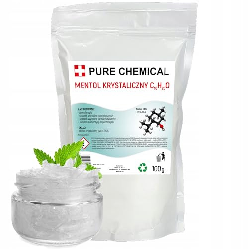 CHOSA Mentholkristalle 100g | Natürliche Menthol Kristalle, Sauna Aufgussmittel, Sauna Kristalle, Befreit die Atemwege, Sorgt für intensiven Duft