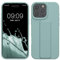 kwmobile 1x Custodia Compatibile con Apple iPhone 16 PRO Max - Cover Supporto Dita - Back Case per Smartphone - Protezione Gommata Menta