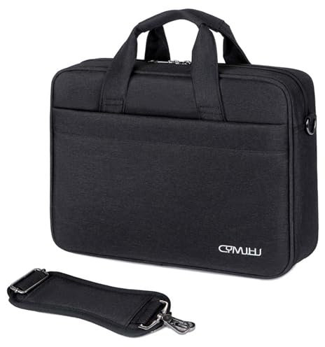 Homirty Borsa Tracolla per Notebook, 15,6 pollici, Nero, Unisex - Adulto, Impermeabile, Scomparto per Computer Portatile, Tinta Unita, 44 x 35 x 4 cm