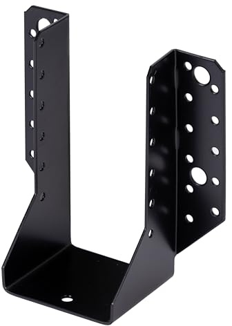Alberts 825003 Balkenschuh - TypA - schwarz - kunststoffbeschichtet - 76 x 152 mm | 16er Set