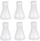 Plastic Flasks 6PCS Conical Flask 250ml Scientific Erlenmeyer Measuring Bottle with Cap for Laboratory