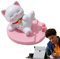 Fravsiu Cartoon Cat Smartphone Holder, Desk Phone Stand with Anti-Slip Base, Cat Design Phone Holder, 9 x 8,5 x 10 cm, 3,54 x 3,35 x 3,94 pollici for Mobile Phone Smartphone Tablets