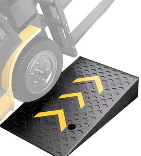 Bordsteinrampe für Autoauffahrten, 7-Zoll-Rollstuhlrampe, Schwellenrampe mit Einer Tragkraft von 11.000 Pfund, barrierefreie Auffahrtsrampe für Motorroller/Haustreppe/Türöffnung/Garage/Motorrad, rut