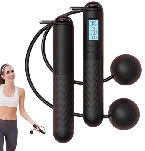 Skipping Rope With Counter Ball With/without Rop, Wireless Skipping Rope With Counter, Skipping Ropes For Adults With Counter,Digital Counting Jump Rope, Ball-Weighted Jump Rope For Men, Women