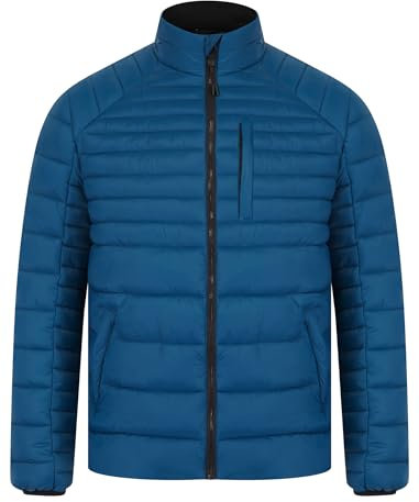 Tokyo Laundry Men's Ector Multi Zip Pocket Funnel Neck Quilted Puffer Jacket