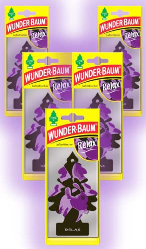 Wunder-Baum Autoduft Lufterfrischer Duftbaum Düfte 5 Stück + Stift light-tribe (Relax)