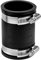 Flexible PVC Pipe Coupling Connector Replacement, for 1-1/2 Nominal Pipes, 1.9 ID Flexible PVC Condensate Pipe Coupling with Stainless Steel Hose Clamps, Schedule 40 Pipes Connector