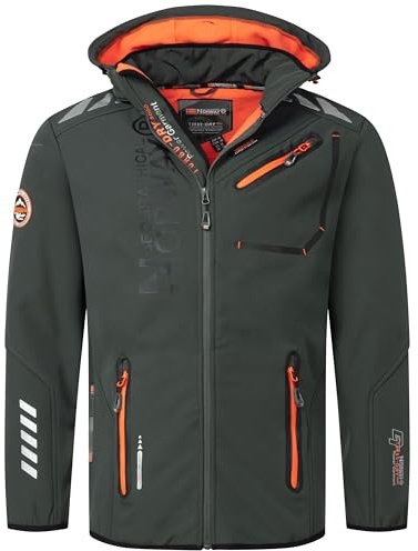 Geographical Norway Herren Softshelljacke Royaute Darkgrey/Orange 4XL