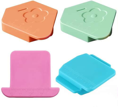 4 Stück Magnetic Seam Guide, Magnetische Nahtführung, Lineal für Nähmaschinen, Multifunktionale Magnetische Nahtführung Magnetischer Nahtführer für Präzises Nähen und Säumen