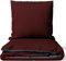 Leonado Vicenti Bettwäsche 2teilig Bettbezug - Bettwäsche-Sets 155x220 mit Kissenbezug 80x80 cm, ÖKO-TEX Baumwoll-Satin Bordeaux für Komfortbett mit Reißverschluss