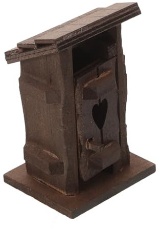 JOINPAYA Miniatur-feengarten-zubehör Maßstab Holzhaus Dorfhütte Reetdachhaus Statue Badezimmer-Accessoires Mini-Toilette Cottage-Figuren Für DIY-Modellbau Wohnfiguren Haushaltsgegenstände f