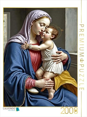 CALVENDO Puzzle Inspiriert von Sandro Botticelli/Madonna mit Kind (ca. 1490) | 2000 Teile Lege-Größe 67 x 90 cm Foto-Puzzle für glückliche Stunden