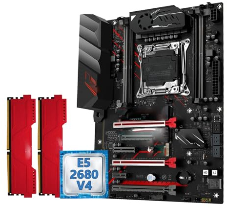 Gaming WiFi Carte mère Fit for Machinist X99 TPM2.0 Combo CPU Xeon E5 2680 V4 LGA 2011-3 et kit RAM DDR4 16 Go enATX MR9A Pro Max USB3