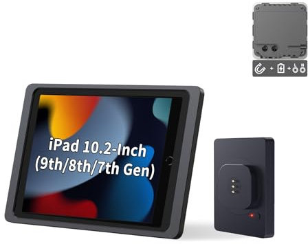 EMONITA Magnetic iPad Wall Mount with 18W AC Power for iPad 7th/8th/9th Generation (Black)