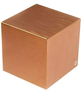 Qazqa - Design Moderne Wandleuchte Kupfer mit Lichteffekt - Cube I Wohnzimmer I Schlafzimmer - Aluminium Würfel - LED geeignet G9