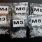 5 x 20er-Paket durchsichtige, klare M8 x 20mm, M6 x 20mm, M5 x 20mm, M4 x 20mm, M3 x 20mm Bolzen & Muttern mit Linsenkopf und Kreuzschlitz – Schrauben aus Plastik, Acryl, Kunststoff