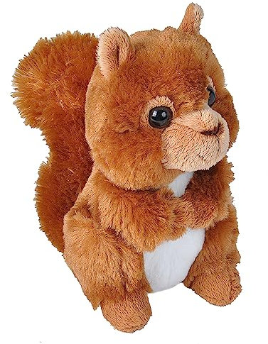 Wild Republic 19447 Hug 'ems Plüschtier, Kuscheltier, Rotes Eichhörnchen 18 Cm