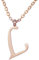 Morella Damen Halskette mit Buchstabe L Anhänger Edelstahl Rosegold in Schmuckbeutel
