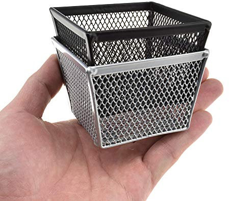 Hahiyo Stapelbarer Büroklammern, Netzhalter, Becher, 5.6 cm, Höhe, 4 Stück, stabile Büroklammern, Behälter für Schreibtisch, Schule, Organizer, weiche Schaumstofffüße, keine scharfen Kanten