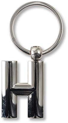 IF Metal Letter Keyring Personalised Alphabet Letters - Silver - H Porte-clés 7 Centimeters Argenté (Silver)