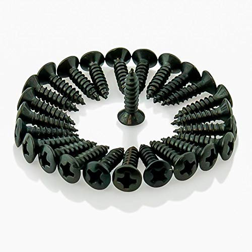 25 Scratchplate Pickguard Screws to fit Stratocaster Telecaster - Black