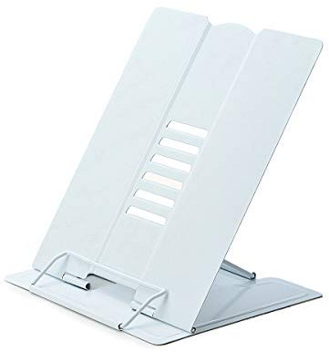 Citmage Schreibtisch-Bücherständer, Dokumentenhalter, strapazierfähig, Metall, Leseständer mit Buch, Zeitschriften, Menü, iPad, Musiknote, Sprachentwurf mit 6 verstellbaren Positionen, Weiß