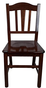 Sedia Silvana, in Legno Massello, Varie Sedute e Colori, Ristorante Casa Cucina Sala da Pranzo Agriturismo Vari Colori Disponibili, 100% MADE IN ITALY, Ordine MINIMO 2 Pezzi (Noce, Massello)