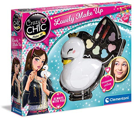 Clementoni 18632 Crazy Chic Lovely Schwan Make-up Set für Kinder, ab 6 Jahren