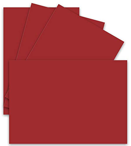 FarbenFroh by GUSTAV NEUSER 150x Einzelkarten Din A7-10,5 x 7,3 cm - 240 g/m² - Rosenrot (Rot) - Blanko Mini-Karten ideal für Geschenkanhänger, Namenskarten & Visitenkarten