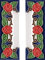 Azulejos de cerámica hechos a mano con números y letras de rosa roja italiana (extremos 2 juego de azulejos)