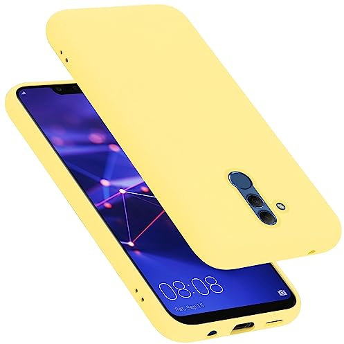 Cadorabo Funda de Silicona Compatible con Huawei Mate 20 Lite, Funda Protectora de Cuerpo Completo para Mate 20 Lite- Resistente a arañazos y Golpes Fina Funda de TPU - Liquid Amarillo