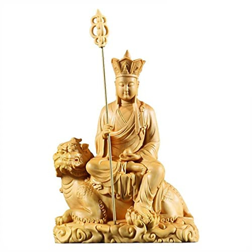 ANWUYANG Boxwood Wood Carving Enshrines The Buddha Statue Of The Ksitigarbha, Household Log Buddha Ornaments, Feng Shui Buddha Figurine For Home/Office/Living Room