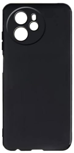 Auotu Silicone Phone Case with camera lens protection TPU Bumper Case Back Cover for Blackview Shark 8 Smartphone (Black)