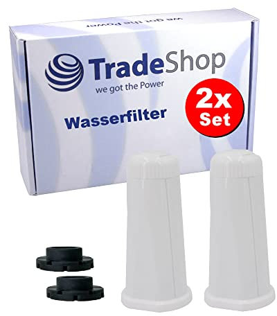 2x Trade-Shop Wasserfilter/Filterpatrone Ersatz für Sage BES920UK BES980BKSUK BES980UK SES500BSS4GUK1 SES500BTR4GUK1 SES500DBL4GEU1 ersetzt BES008