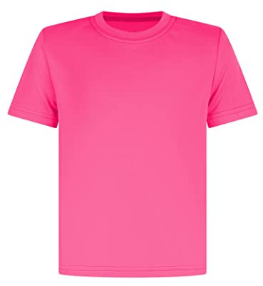 T-shirt de football pour enfant - Pour garçons et filles, rose, 9-10 ans